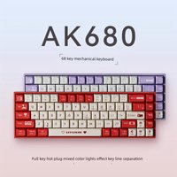 azz Ak680 Nical Wired Hot Plug Computer 68 Keys Keyboard Specially Gaming
