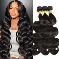 Wig female 8A real human hair curtain hair bundle body wave black big wave snake curved hair curler 100G Wholesale