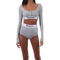 Badblood Autumn Style Long Sleeved Ultra Square Neck T shirt Fit Exposed Waist Slim Spicy Base
