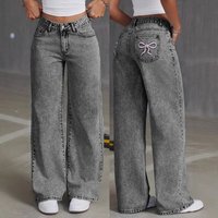Women's Clothing Butterfly Print Jeans High Waist Casual Pants Trousers