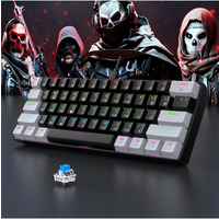 60% Wired Gaming Mechanical Keyboard RGB Backlit Ultra Compact Mini Layout For PC/Mac Gamers And Typists Easy Travel