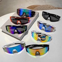 One Piece Large Frame Colorful Cycling Sunglasses Windproof Outdoor Sports Mountaineering Skiing