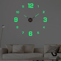 Luminous diy wall clock personalized household punch free decorative wall sticker clock acrylic clock simple digital wall clock