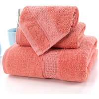 100% Long Staple Cotton Solid Rice Shaped Satin Jacquard Three Piece Set Towel Bath Towel Square Towel Six Piece Set