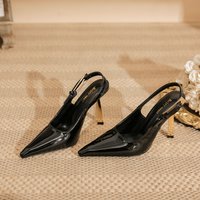 Women's Shoes Elegant Pointed Toe Stiletto Sandals For Women - Slim Straps & High Heel Design In Classic Black & Wine Red - Sizes 34-40