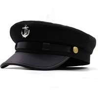 Fashionable Beret Versatile Ship Anchor Logo Decoration Fashionable Hat Versatile Military Hat