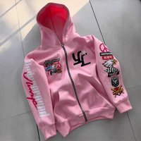 Streetwear Graphic Hoodie – Bold 3D Print Zip Up 