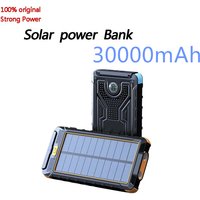 Solar Power Bank Waterproof Powerbank Large Capacity Fast Charging External Battery SOS IPhone Samsung Xiaomi
