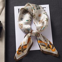 100% Mulberry High End Versatile Spring Autumn Chinese 70*70cm Silk Neck Scarf Small Square