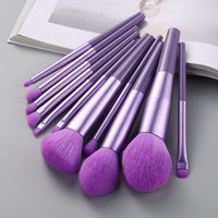Long Tube Natural Hair Makeup Brushes Set Foundation Powder Eyeshadow Eyebrow Cosmetic Make Up Tools Profesional