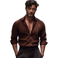 2024 Model New Medieval Men's Cotton Linen Crepe Collar Shirt C32