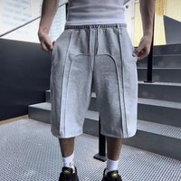 Men's Clothing Elastic Lace Up Sweatpants Shorts Street Fashion Hip Hop Loose Straight Casual Shorts Men's Pants