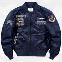 Men's Clothing brand embroidered letters baseball jacket men's loose spring and autumn new casual pilot jacket men's November