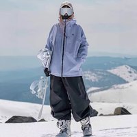 Functional Waterproof Cargo Spring Autumn Trendy Loose Straight Wide Leg Casual Long Ski Pants