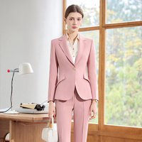 Elegant Navy Blue Suit for Women Petite New Style for Spring And Autumn Suitable for Teachers Banks Hotels Work Uniforms