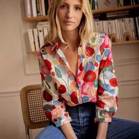 Women's Clothing Fashion Long Sleeved Shirt New Hot Selling Floral Tops Gorgeous
