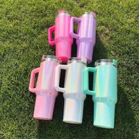 Stainless Steel Tumbler Handle & Straw – Vacuum Insulated Car Cup Double Wall Design