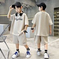2023 Summer Short Sleeve T Shirt + Short 2pc Suit Letter Print Clothe Set Cotton