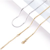 Necklaces Stainless Steel Square Snake Necklace Titanium Steel Vacuum Gold Plated Square Snake Bone Chain Necklace Titanium Steel Hard Snake Chain