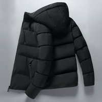  Slim Fit Winter Puffer Jacket Hood – Lightweight Quilted Polyester Coat Short Zipper Bomber Casual & Streetwear 