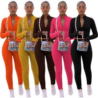 Streetwear Essentials: Women's Long-Sleeve Fleece Hoodie & Jogger Set – Solid Color Athleisure Two-Piece (Black, Orange, Rose, Mustard, Brown)