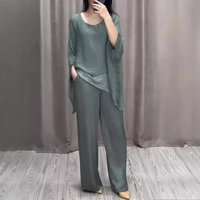 Women's Clothing Fashion Shoulder Length Short Sleeved Trousers Casual Suit