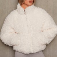 Clothing Plush Cardigan Short Jacket Lamb Wool Coat