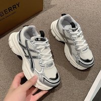 Thick Soled Dad Shoes For Women 2025 New Spring And Summer Breathable Mesh Student Running Street Lightweight Casual Sports Shoes