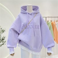 2024 Spring and Autumn Thin Edition New Letter Printed Loose Two Piece Hooded Jacket Top Hoodie Women's Sweatshirt