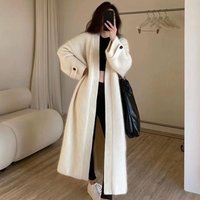 Korean Inspired Longline Cardigan Oversized V Neck Knit Sweater Coat Soft & Lightweight Minimalist French Elegance 