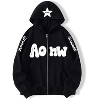 Clothing Fashion Brand Zip Up Cardigan Sweater Zip Up Hoodie Trendy Casual Versatile Hooded Jacket