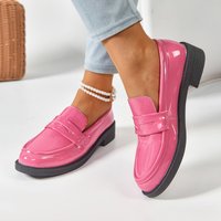 SHLIANG Plus Vintage Platform Flats Shoes Easy To Put On Butterfly Knot Med Heels Loafers Daily Shoes Y0394