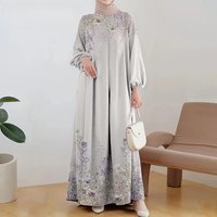 2025 Autumn Fashion Print Dress for Women Polyester Cross Border Trade Suitable for European And American Markets
