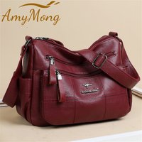 Classic Shoulder High Quality Pockets Soft Leather Crossbody Bags 2024 Designer Luxury Handbags Purses