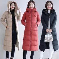 2023 Long Straight Winter Coat Casual Down Jackets Slim Remove Hooded Parka Oversize Fashion Outwear Plus