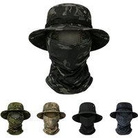 Spring Summer Camouflage Tactical Bungee Hat Set Sun Protection Breathable Quick Drying Outdoor Hiking Cycling Headband