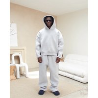 Saint Alexander Men's Tracksuit Trendy Air Layer Fluffy Hooded Sweatshirt with Pants Hot Style Layered Clothing