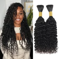 Human Hair Curly Bulk for Braiding Box Braids
