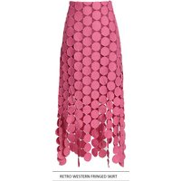 Clothing hollow line skirt summer fashion high waist tassel high grade irregular skirt