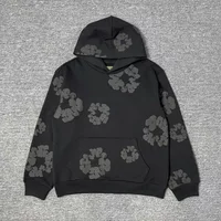 Denim Hoodie Designer Kapok Print Sweatshirt Hip Hop Streetwear Pullover Long Sleeves