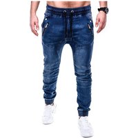 Men's Solid Color Ripped Casual Jeans