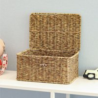 Hand Woven Storage Box Rattan Pepper Iron Frame Reinforcement Storage Box Gift Packaging Storage Box