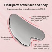 1PC Stainless Steel Gua Sha Facial Tool, Manual Massage Scraper With Smooth Edges & Storage Bag, Perfect Gift For Women