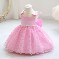 Kids Clothing foreign trade new products children's suspender dress bow baby first birthday girl wedding dress
