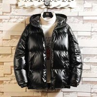 Clothing Trendy Shiny Thickened Hooded Jacket 2025 Winter Loose Fashion Casual Coat Cotton Jacket
