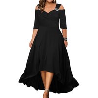 Clothing Solid Sexy Off Shoulder Dress Summer Plus Long Dress