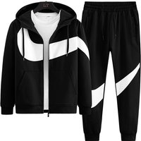 2025 Spring Autumn Sportswear Casual Suit Hooded Cardigan Sportswear Running Suit Two piece Suit