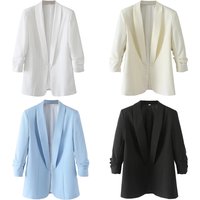 Women's clothing spring new women's casual roll-up sleeve lapel small suit jacket women's top 8PS1059
