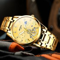 men's watch mechanical watch high-grade steel belt waterproof business alloy watch quartz watch men's watch
