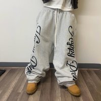  Gothic Y2K Casual Pants Graffiti Print Stretch Comfort Fit High Street Fashion Dark Trousers